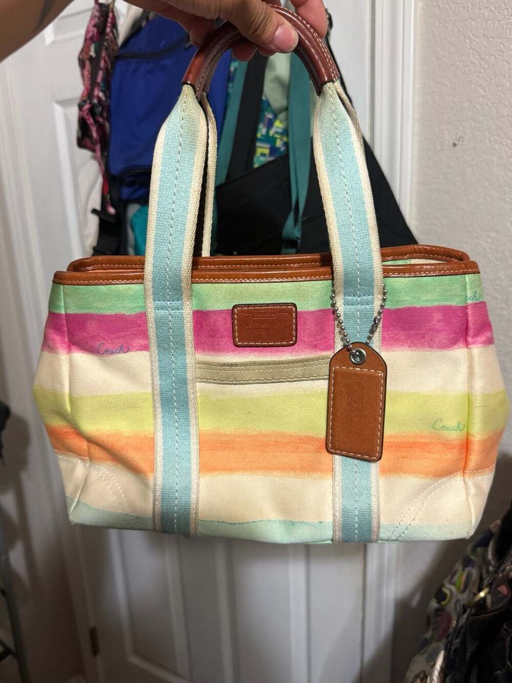 Coach Y2K Water Color Hampton 10067 tote canvas hand/shoulder bag